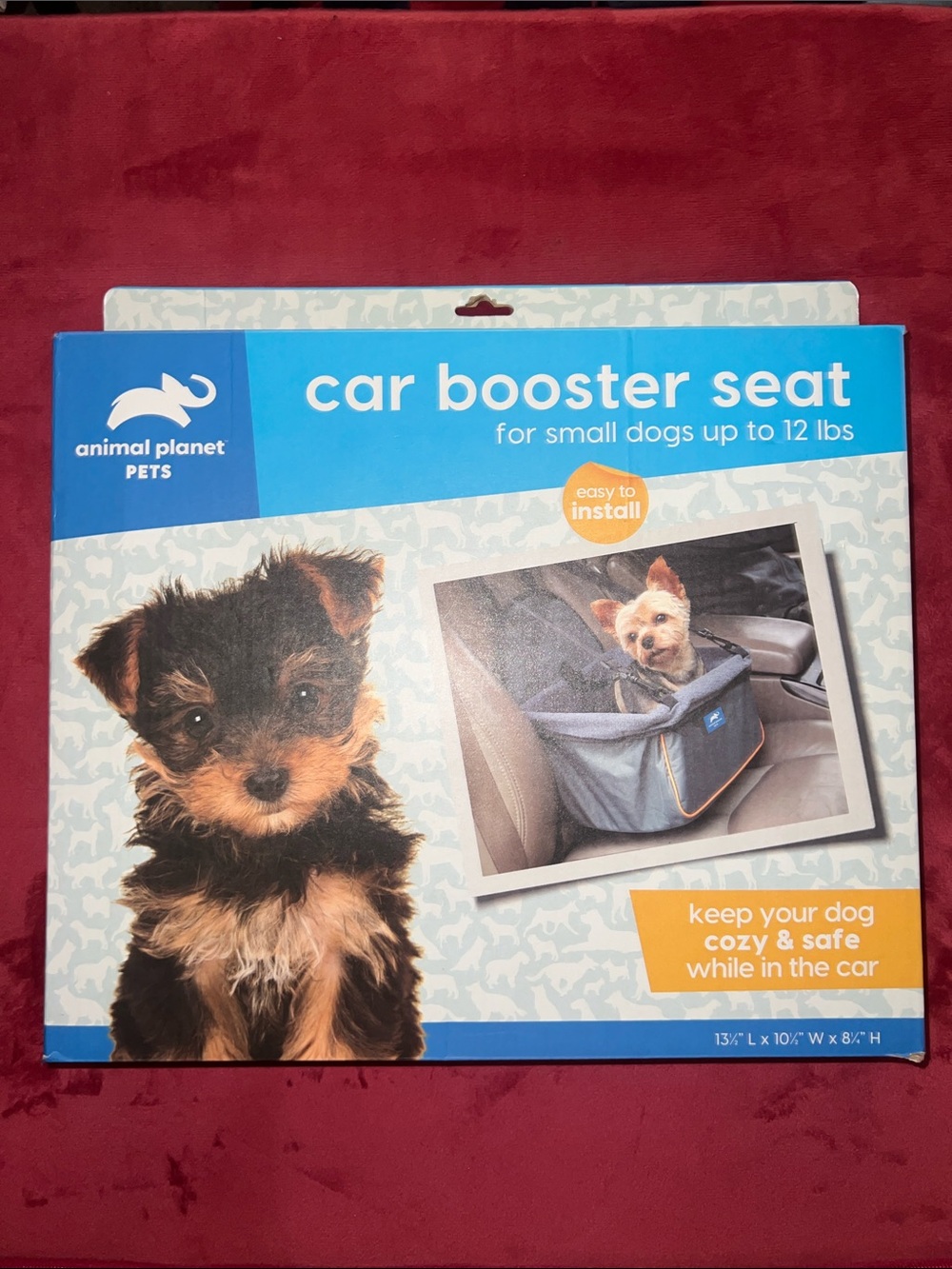 Animal Planet Pets Gray Car Booster Seat for Small Dogs up to 12 lbs. New in box